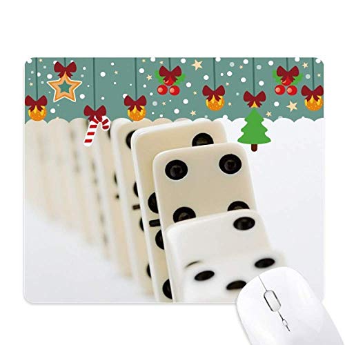 Tapis de souris en caoutchouc imprimé domino pour bureau de gamer