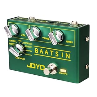 JOYO Baatsin 8 in 1 overdrive & distortion pedal, picked 8 classic overdrive and distortion sounds after we studied many guitarists' great preference. Pure analogue circuit, one pedal offering several genres of music, it's good value for money, with ...