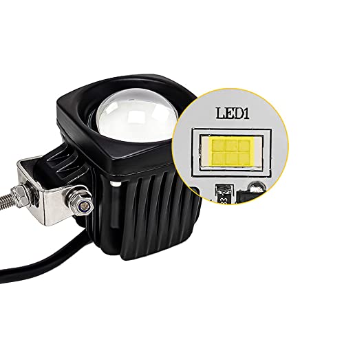 BATLAM 3 Polegada Motocicleta LED Farol 30W High Beam Spot Luz Bumper Luz 12V-80V Para Carro 4X4 Pic