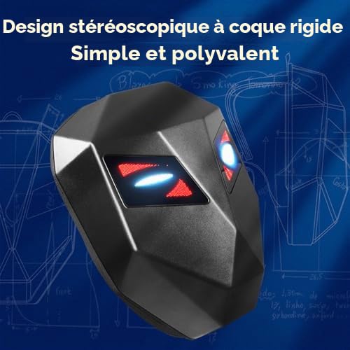 Ejoyous Sac à Dos avec Yeux LED, Sac à Dos de Moto étanche 3D Coque Rigide APP écran Couleur Programmable Sac à Dos de Moto Sac à Dos D'équitation