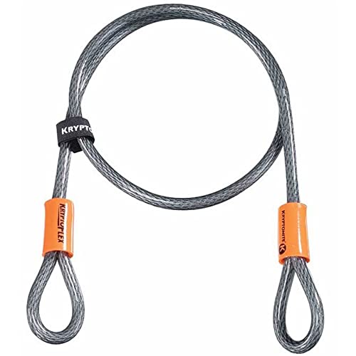 Kryptonite KryptoFlex 410 Double Loop 4 ft. Long Cable for Use with All Kryptonite U-Locks, Disc Locks, and Padlocks on Bicycles; E-Bikes; Scooters