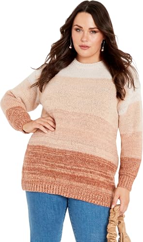 Image of Avenue Women's Plus Size Reese Ribbed Knit Sweater
