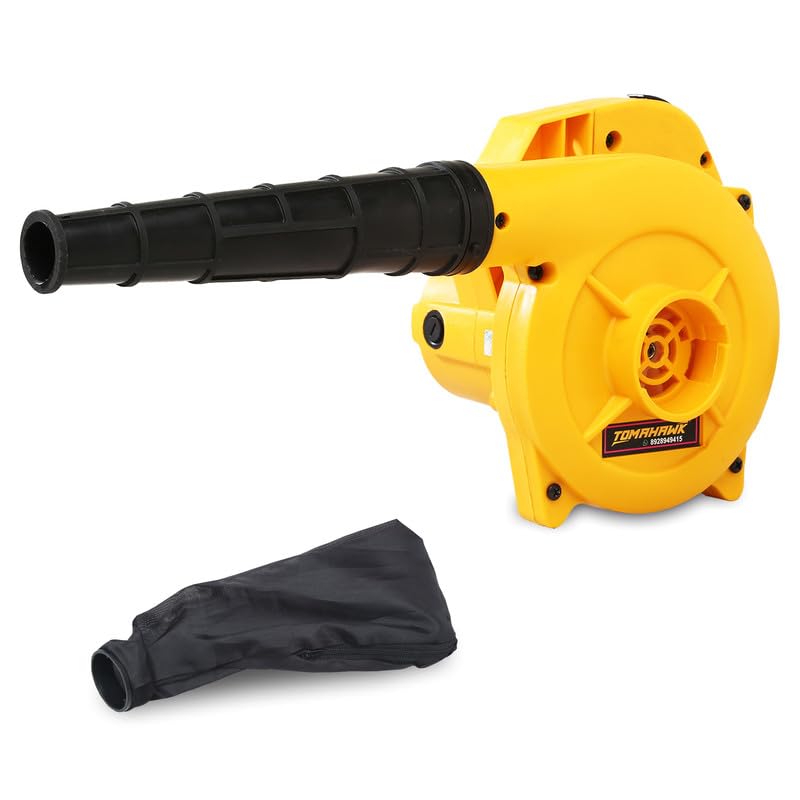 TOMAHAWK® T 970 Cord Yellow Air Blower with Dust Bag (1.8m) (600W), 16500 RPM Variable Speed Powerful Handheld Blower, Lawn Care, Snow Blowing, Dust Cleaning (B0D9YRF938) Amazon Price History, Amazon Price Tracker
