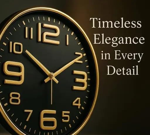 Image of BHATI Traders Classic Analog Wall Clock with Clear Dial Home & Office Wall Decor BHATI Clock 117Brown