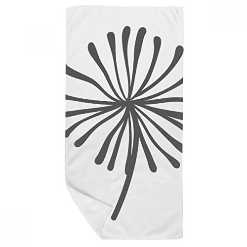 Serviette de bain silhouette fleur de pissenlit multicolore en coton doux 35X70Cm