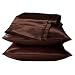 2 Pieces of 350TC Solid Coffee Brown Soft Silky Satin Pillow Cases for Standard or Queen Pillow