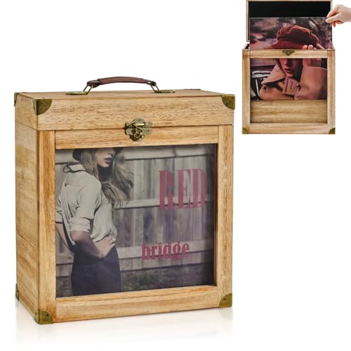 YIYYZI Vinyl Record Storage, Solid Wood Vinyl Record...