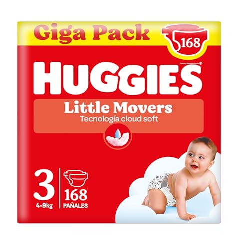 Huggies Little Movers Pañales Talla 3 (4-9 kg)