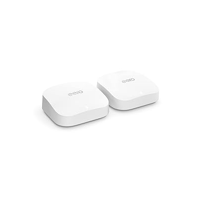 Amazon eero Pro 6E mesh wifi system - Supports internet plans up to 2.5 Gbps, Coverage up to 6,000 sq. ft., Connect 100+ devices, 3-pack