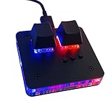 BTXETUEL Simpad v2 OSU keypad, Hotswap Mechanical Keyboard,USB Keyboard,Mini 2-Key RGB Macro Keyboard with Cheery Mx Red and Silver Switches for Programming and Rhythm Games.