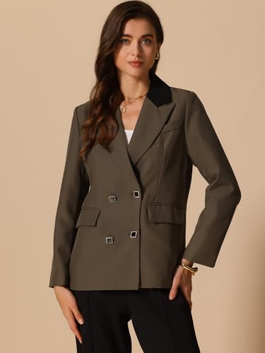 Allegra K Women's Blazers Business Casual Open Front Work Office Blazer Suit Solid Jacket with Pockets2
