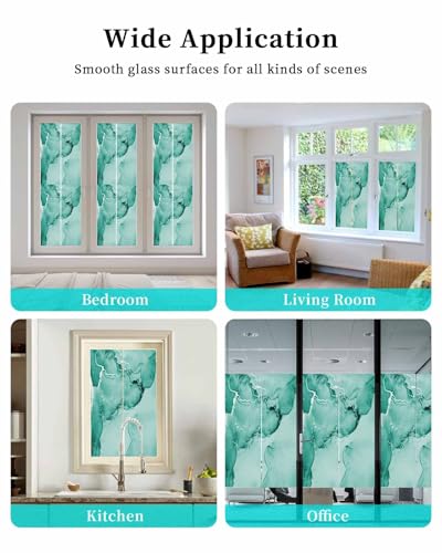 Vinilo decorativo Turquesa para ventana 35.4"x78.7" miniatura 7