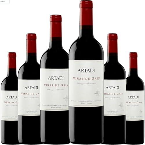Artadi Viñas de Gain Tinto Ecológico de Crianza 14,5% Vol, Tempranillo con Carácter Expresivo y Equilibrado de Rioja Alavesa, Ideal para Maridar| 6 botellas