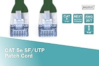 DIGITUS LAN Kabel Cat 5e - 1m - RJ45 Netzwerkkabel - SF/UTP Geschirmt - Kompatibel zu Cat-6 & Cat-6A - Grün – Ansicht 4