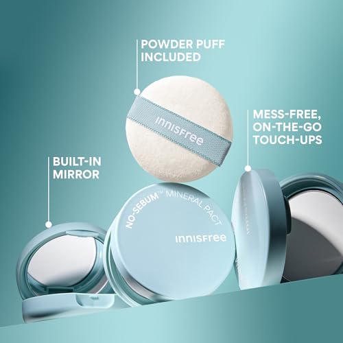Image of innisfree No Sebum Matte Mineral Powder | Korean Loose Setting Powder for Oil & Shine Control | Blurs Fine Lines & Imperfections | Lightweight, Natural Finish | Available In Jumbo & Pressed Powder
