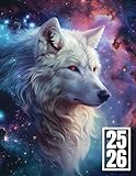  Agenda Scolaire 2025 2026 Loup Blanc: Couverture Souple Loup dans L\'espace, Organiseur Scolaire 11 Mois de (Septembre 2025/Juillet 2026) pour ... - Planificateur Journalier 1 Jour Par Page