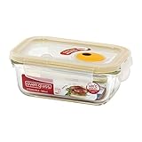 Lock & Lock Oven Glass, Lebensmittelgefäß für Mikrowelle und Ofen, transparent, glas, durchsichtig, 15,0 X 11,0 X 5.7 cm