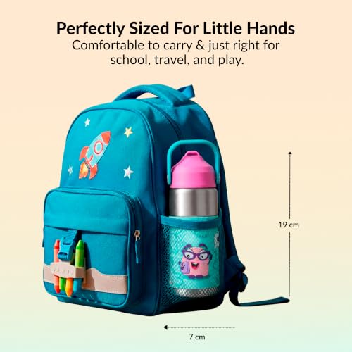 Image of Rabitat Insulated Water Bottle Stainless Steel Kids 410ml | 20 Hours Hot & Cold | School Bottle for Boys & Girls | Leakproof, BPA Free, Food Grade SS304 | 2 Year Warranty | Chatter Box