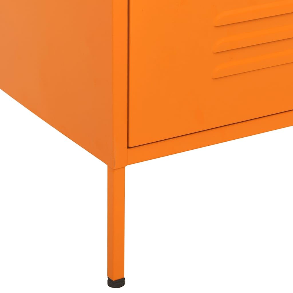 Credenza arancione, 80 x 35 x 101,5 cm, in acciaio