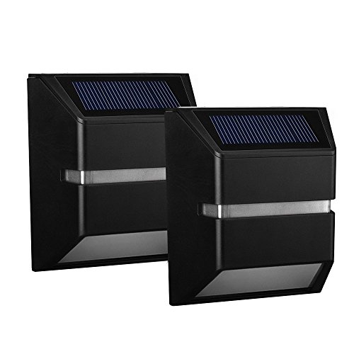 Mpow Solar Fence Light, Outdoor Waterproof Fence Light Auto Turn On/Off Security Light for Patio Garden Landscape Path Yard Deck - 2 Pack