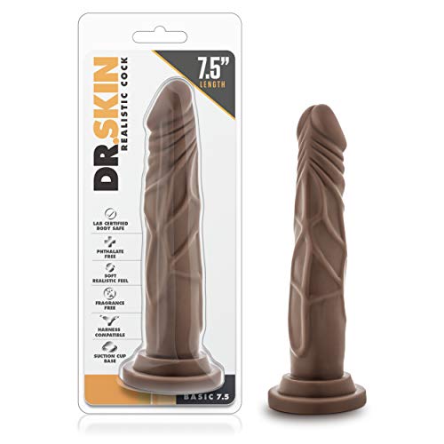 Blush Dr. Skin Realistic Cock 7.5 Chocolate Brown Taille Unique