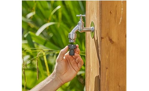 GARDENA Nez de Robinet Grand Débit : Raccord de Robinet pour un débit d'eau élévé avec Filetage de 33.3 mm (G 1") (2802-20) (Lot de 2)