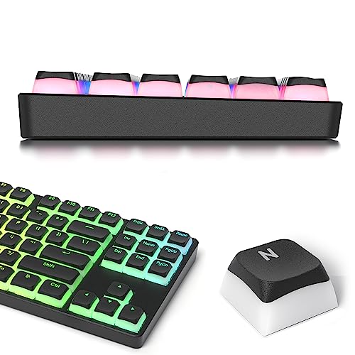Image of PBT Black Pudding Keycaps Set 117 Keys, Double Shot Translucent XDA Profile for ISO & ANSI Layout 61 /68 /84 /87 /104 Keys Mechanical Keyboard(Black Pudding)