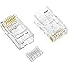 Axiom Memory - RJ45C5USI100-AX - Axiom RJ45 Cat.5e UTP Plug w/Inserter, Solid/Stranded Wire, 50 Micron, 100-Pack - 100 Pack - Clear