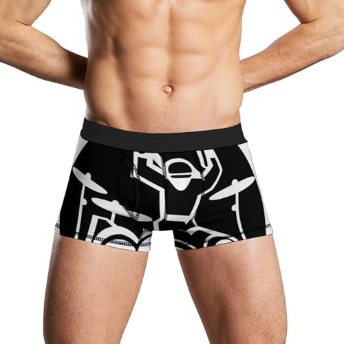 Drummer Men's Underwear, Breathable & Stretch Underwear, Moisture-Wicking Boxer Briefs for Men