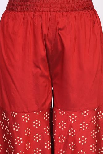 Ensemble Kurta Anarkali rouge pour mariages et soirées - 7