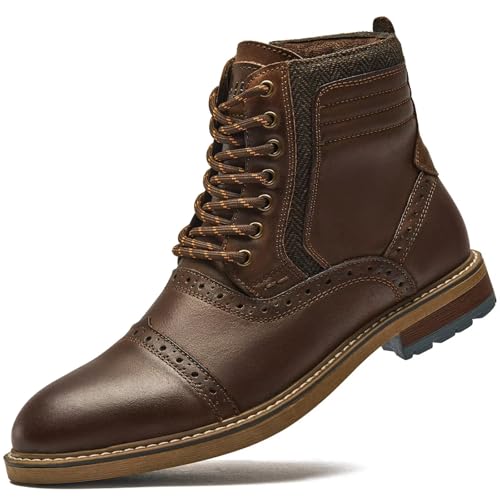 Image of Arkbird Mens Chelsea Boots, Stylish and Comfort Leather Chukka Ankle Boots with Zipper
