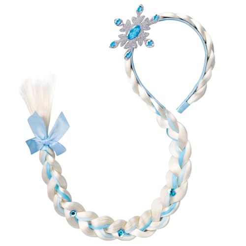 Alomois Princess Dress Up Wigs Long Braided Wigs for Halloween Costume Accessories (Blue)