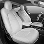 TAPTES® Tesla Model 3 Seat Covers 2017 2018 2019 2020 2021 2022 2023, Model 3 Seat Covers for Dogs Pet Baby Infant Kids, Model 3 Accessories Seat Protector (Model 3 Full Set, Nappa Leather White)