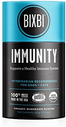 BIXBI dog vitamins supplements Immune Support Daily Cat Supplement, Powder Supplement, 2 Month Supply US