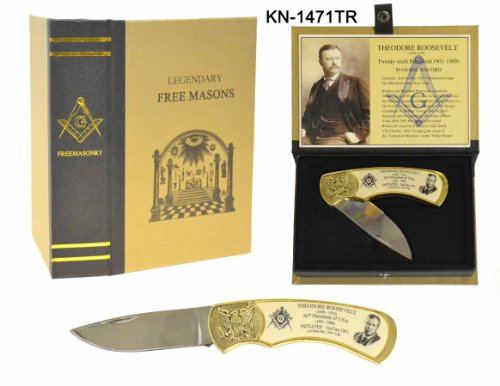 Teddy Roosevelt Masonic Knife with Box