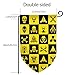 Hazard Pattern Nuclear Skull And Cross Bones Atom Durable Polyester Yard Garden Decorative Flag, Weather-Resistant Double-Stitched 12