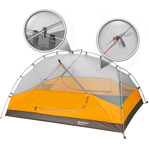 Bessport Camping Tent for 2 Person, Lightweight Backpacking Tent Waterproof Windproof Two Doors Easy Setup Double Layer Outdoor Tents for 3 to 4 Seasons, Suitable for Outdoor,Hiking,Camping - Thumbnail 4