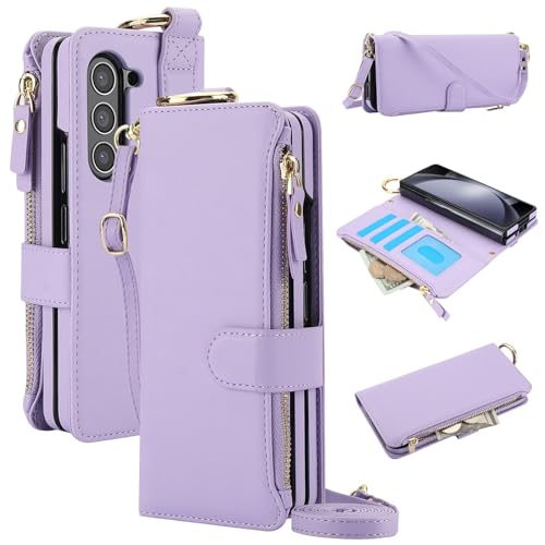 XIMAND for Samsung Galaxy Z Fold 7�p�E�H���b�g�P�[�X�A�N���W�b�g�J�[�h�X���b�g3�A�L���b�V���X���b�g�A�W�b�p�[�|�P�b�g�A���X�g�o���h�A�����O�ARFID�u���b�L���O�A�}���`�J�[�h�@�\�A�}�O�l�b�g���߃L�b�N�X�^���h�t���B(�p