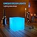 LOFTEK 4-inch LED Cube Lights: RGB 16 Colors Tesseract Cube, Cosmic LED Mood Lamp with Remote Control, IP65 Waterproof Rechargeable Bedside Lamp Night Lights for Kids Nursery Toys Gift