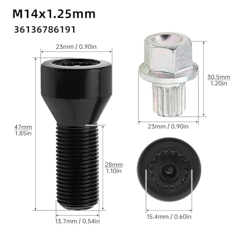 Pernos de rueda para viajar tranquilo kit de seguridad para llantas de coche 36136786426 2