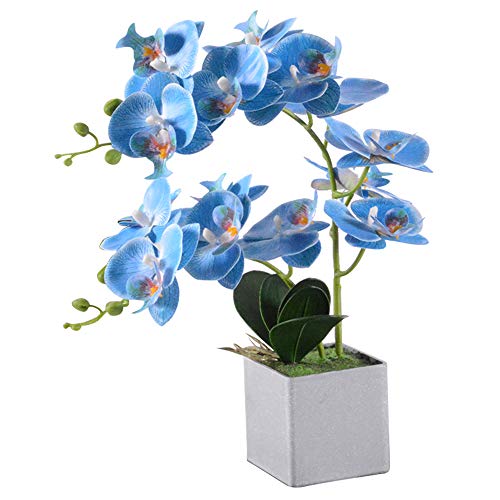VIVILINEN Flores Artificiales Plásticos Flor de Phalaenopsis realistas Orquídea Mariposa Decoración Cálida para Hogar...