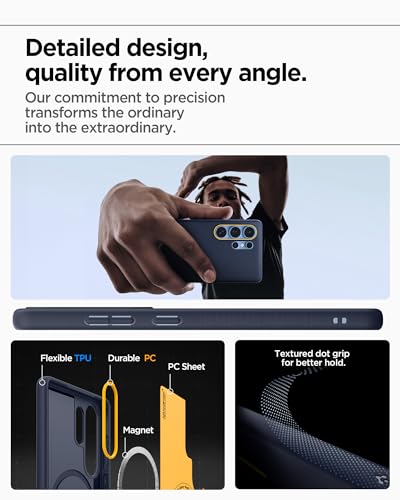 Image of Spigen Nano Pop MagFit | Samsung Galaxy S25 Ultra Case [MagSafe] [Air Cushion Protection] Galaxy S25 Ultra Back Cover | TPU+PC - Blueberry Navy