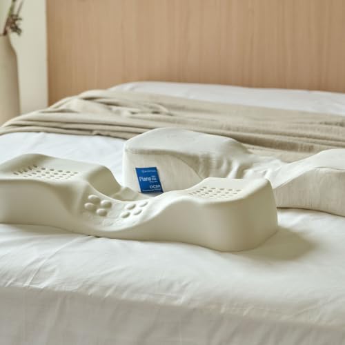 Kanuda Piano Air - Low Firm Cervical Pillow for Neck Pain Relief Premium Memory Foam Neck Pillow for Back Sleepers Cooling Orthopedic Contour Pillow Designed by a Physical Therapist