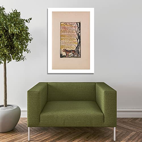 Poster William Blake The Tyger grand format sans reflets pour mur vide
