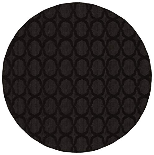 Garland Rug Sparta Non Slip Polypropylene 5 Ft. Round Brown Mocha Area Rug- Ideal for Living Rooms & Hallways, Stylish & Durable for High-Traffic Areas