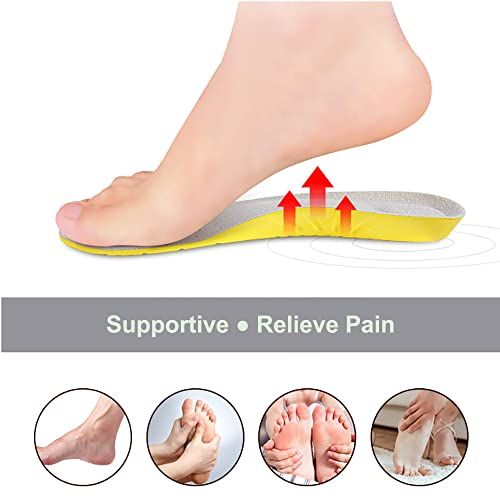 Image of Shoe Insoles, Memory Foam Insoles, Shoes Insert for Women and Men, Kids, Providing Arch Support, Great Cushion and Shock Absorption, Relieve Foot Pain M（Men's 6-9 / Women 7-11