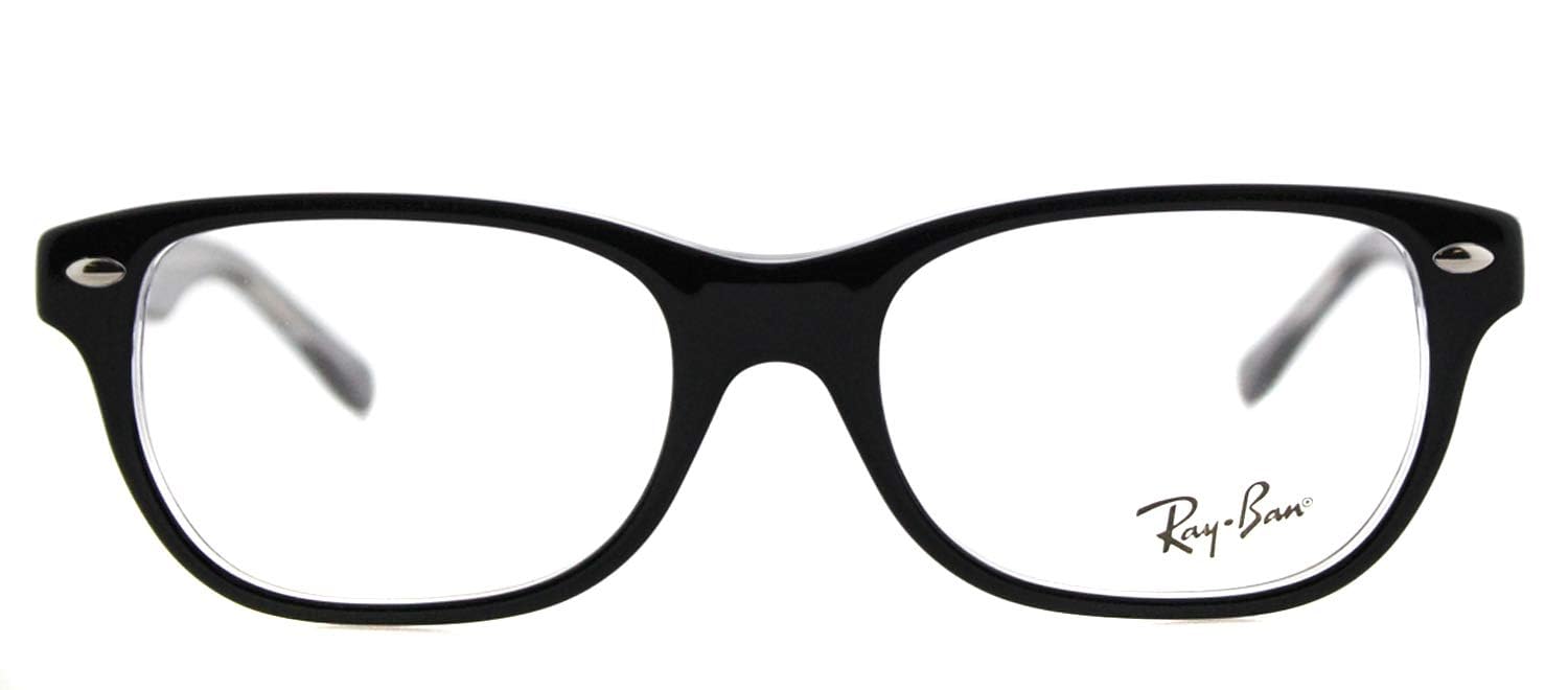 Ray-Ban Unisex dla dzieci 0RY 1555 3529 48 oprawki okularów, czarne (Topo Black On Transparent)