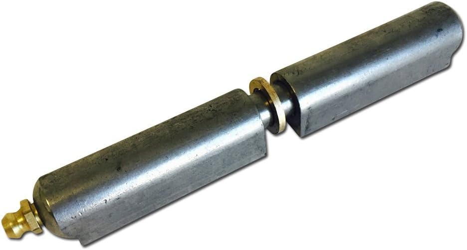 Charnière en acier cylindrique 17,8 cm avec pivot laiton et graisseur