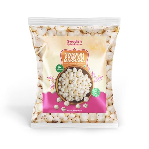 Image of SWADISH Premimum Phool Makhana 200G | Big Size Phool Makhana for Prasadam | Handpicked 4+ Sutta | Fox Nuts /Lotus Seeds