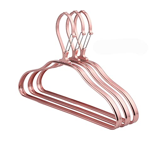 Grucce in filo di metallo resistente, 33 cm, appendiabiti standard, ideali per l'uso quotidiano, confezione da 5, colore oro